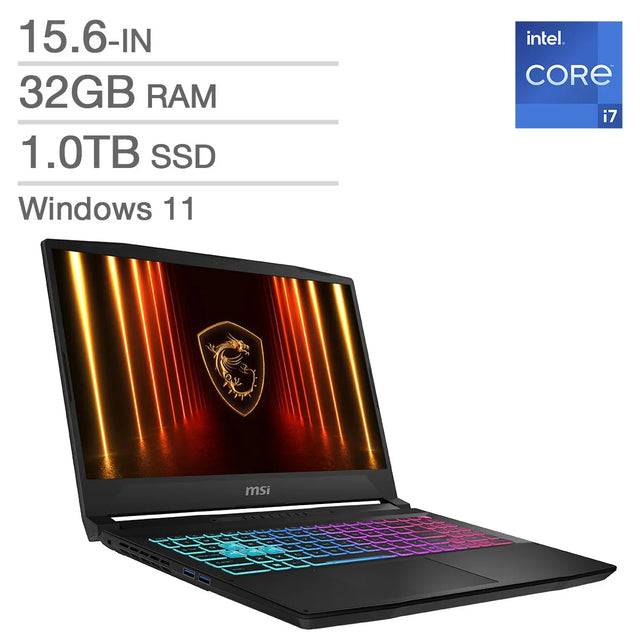 MSI Katana 15 HX 15.6-in. Gaming Laptop, Intel Core i7-14650HX - 32GB RAM, 1TB SSD, 8GB NVIDIA GeForce RTX 5060 Z9