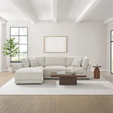 Aiden & Ivy Dayna 4-piece Modular Fabric Sofa with Ottoman