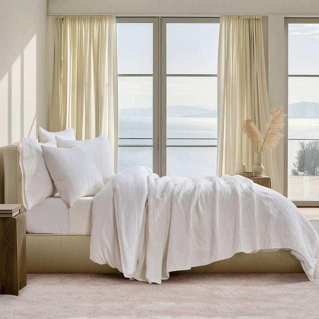 Evergrace Cotton Ribbed Quilted Coverlet Set B0