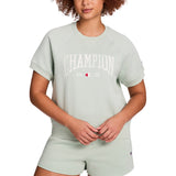 Champion Women's Short Sleeve Logo Fleece Sweater