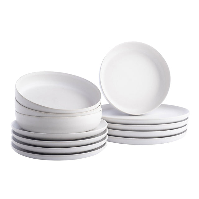 Stone Lain Macchio Stoneware Dinnerware Set, 12-pieces B3