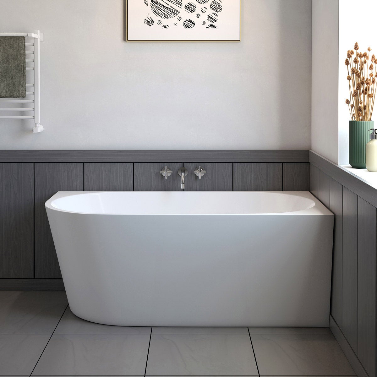Appollo Andrew 59 in. Cornered Freestanding Tub