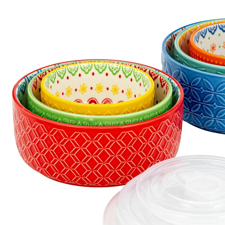 Signature Housewares Morocco Bowls with Lids, 6-piece