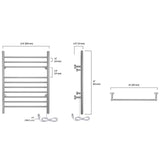 WarmlyYours Infinity 10 Bar Towel Warmer
