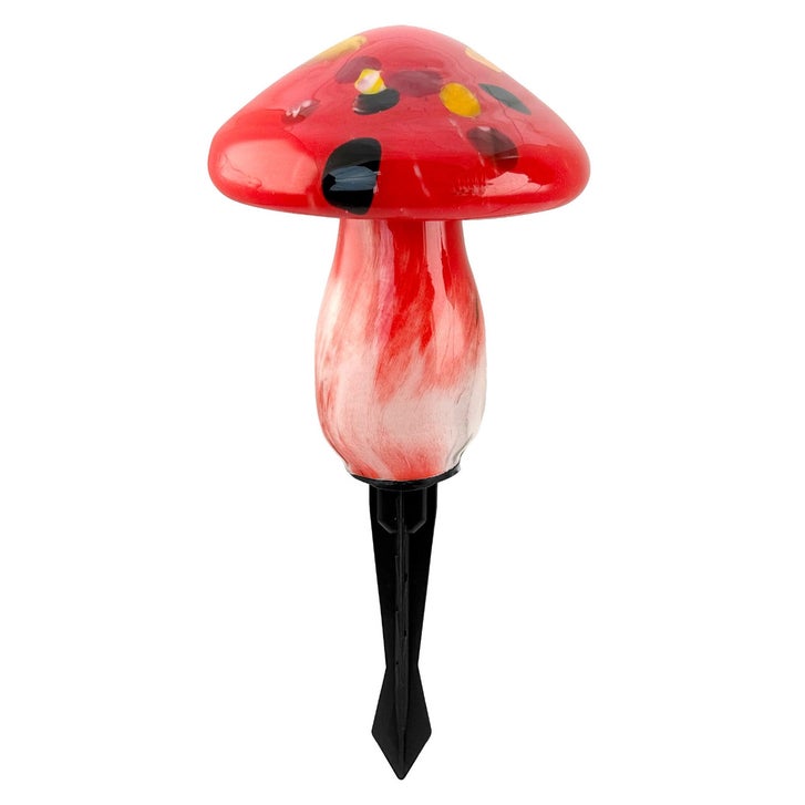 Infinity X1 Glass Solar Mushroom Landscape Lights, 2-pack