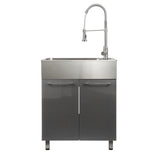 Transform 28 in. All-in-one RTA Laundry Cabinet with Stainless Steel Sink and Faucet