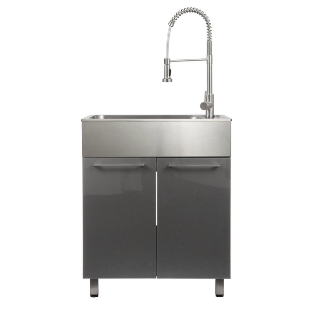 Transform 28 in. All-in-one RTA Laundry Cabinet with Stainless Steel Sink and Faucet N7