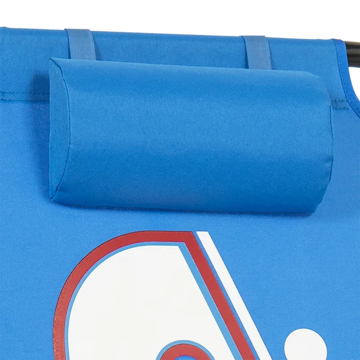 NHL 4-Position Folding Chair With Wood Arms