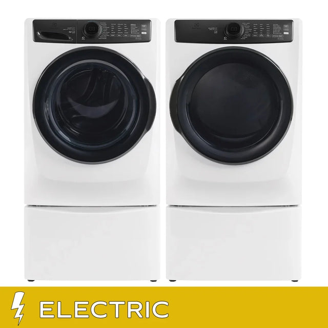Electrolux 7 Series Laundry Bundle 5.2 cu ft. Front Load Washer and 8.0 cu ft. Electric Dryer with Storage Pedestal P1