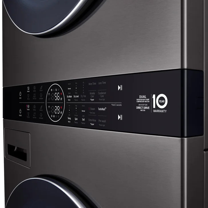 LG WashTower Single Unit Front Load 5.8 cu. ft. Washer And 7.8 cu. ft. Dryer with AI Advanced Washing