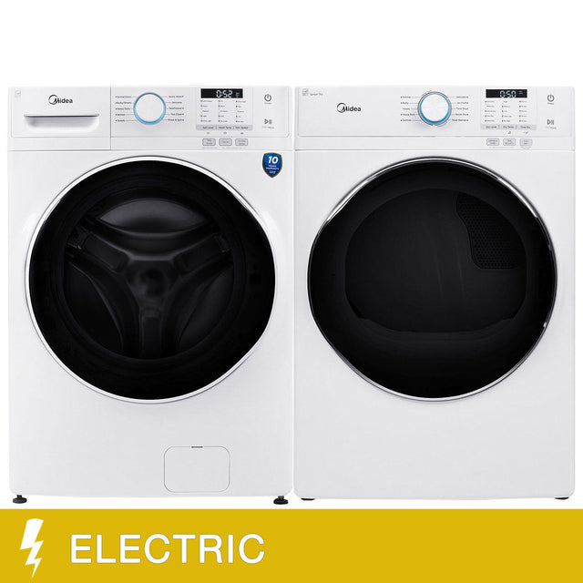 Midea Laundry Bundle 5.2 cu ft. Front Load Washer and 8.0 cu ft. Electric Dryer - Freestanding or Stacked C9