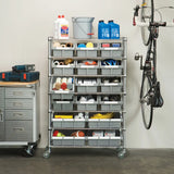 Vancouver Classics 7-Tier NSF Steel Wire 16 Bin Rack Storage Shelving