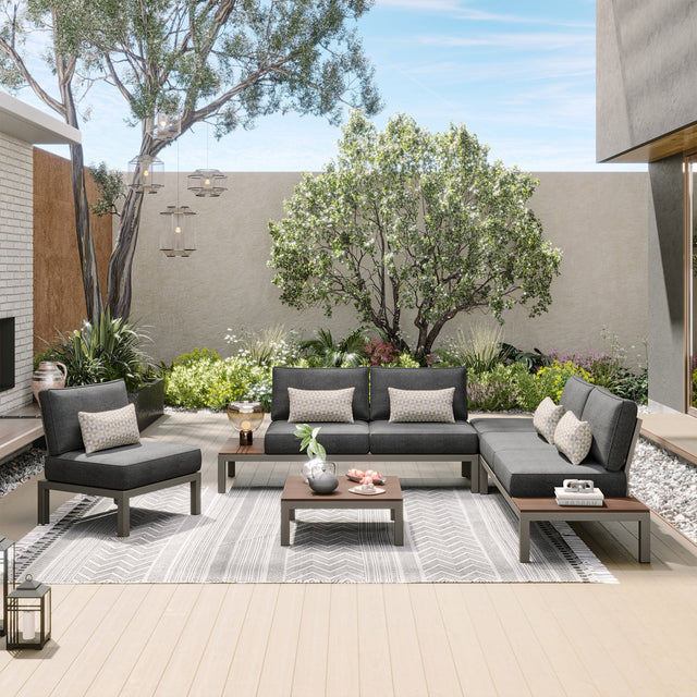 Colonial 5-piece Patio Sectional Conversation Set D0