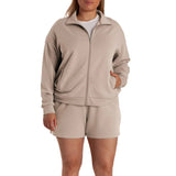 Lazypants Women's Full Zip Mock Neck Sweatshirt