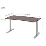Bestar Upstand 76.2 cm x 152.4 cm (30 in. x 60 in.) Height Adjustable Desk with Dual Monitor Arm