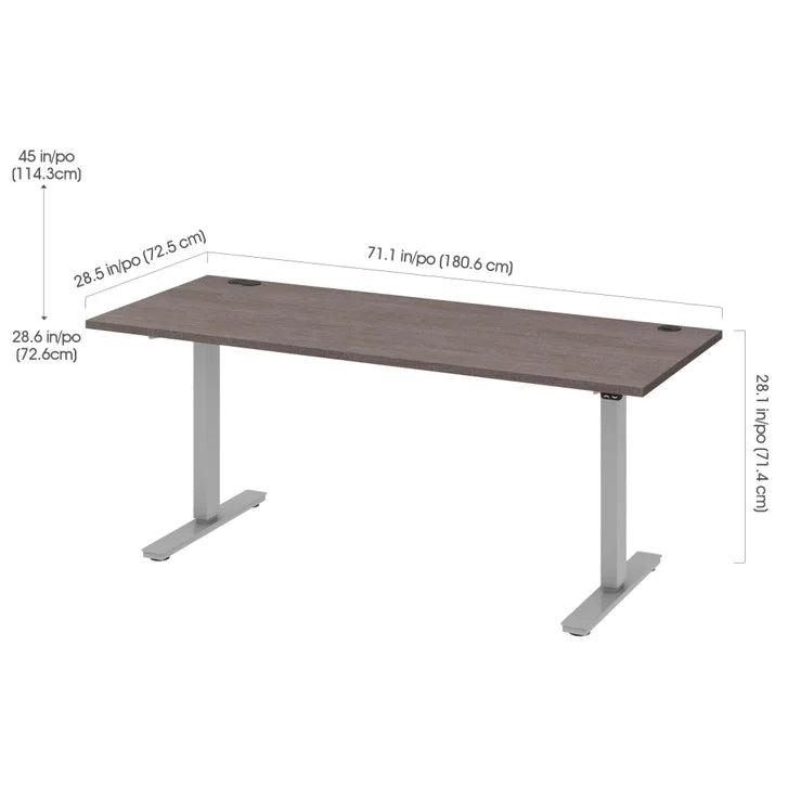 Bestar Upstand 72.4 cm x 182.9 cm (28.5 in. x 72 in.) Height Adjustable Desk