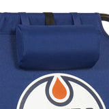 NHL 4-Position Folding Chair With Wood Arms