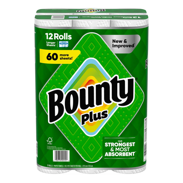 Bounty Plus Paper Towel, 12 x 91 Sheets R0