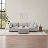Aiden & Ivy Dayna 4-piece Modular Fabric Sofa with Ottoman