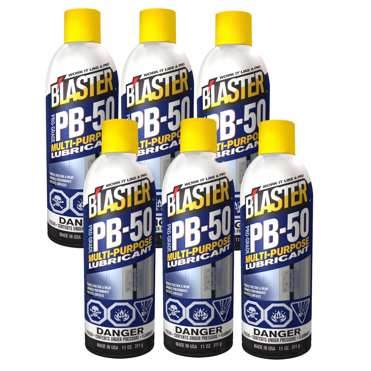 B'laster PB50 Multi-Purpose Lubricant, 6-pack