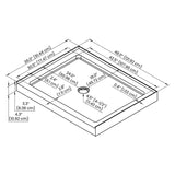 Streamline Acrylic Alcove Shower Base