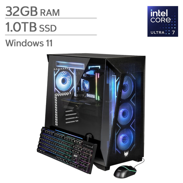 Acer Predator Orion 6000 Gaming Desktop, Intel Core Ultra 7 265KF- 32GB RAM, 1 TB SSD, 16GB NVIDIA GeForce RTX 5080 L7