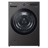 LG 5.8 cu ft. Black Steel ThinQ AI Wi-Fi Enabled Mega Capacity Steam Front Load Washer with ezDispense