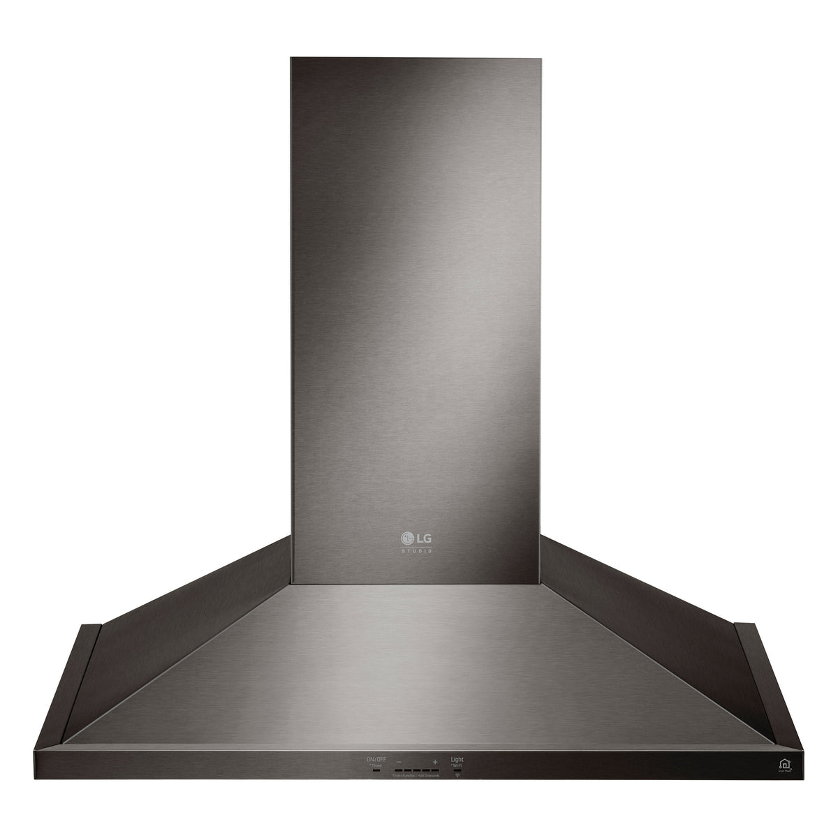LG Studio 30 in Black Stainless Steel Chimney Wall-Mount Range Hood, 600 Max CFM