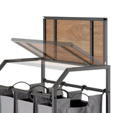 Trinity 3-bag Laundry Cart with Flip Top