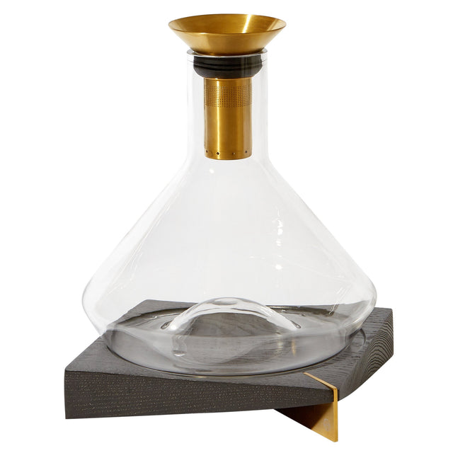 Rabbit Wine Decanter with Wood Base B1