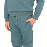 Pekkle Boys' and Girls' Cozy Fuzzy Fleece 2-piece Sweatshirt and Pants Set