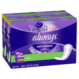 Always Anti-Bunch Xtra Protection Daily Liners Long, 200-count