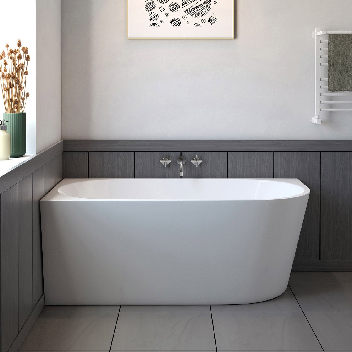 Appollo Andrew 59 in. Cornered Freestanding Tub