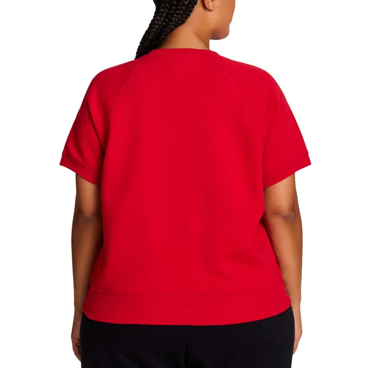 Champion Women's Short Sleeve Logo Fleece Sweater