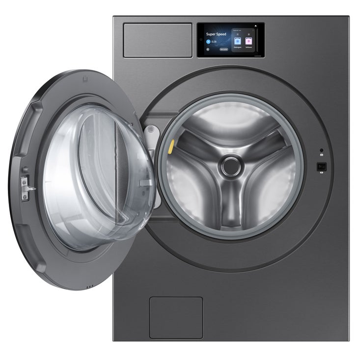 Samsung Bespoke 27 in. 6.1 cu.ft. Dark Steel Front Load Washer with 7 in. LCD Display