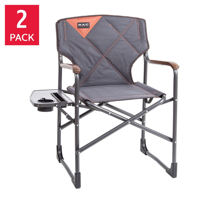 Mac Sports Folding Director Camping Chair, 2-Pack K6