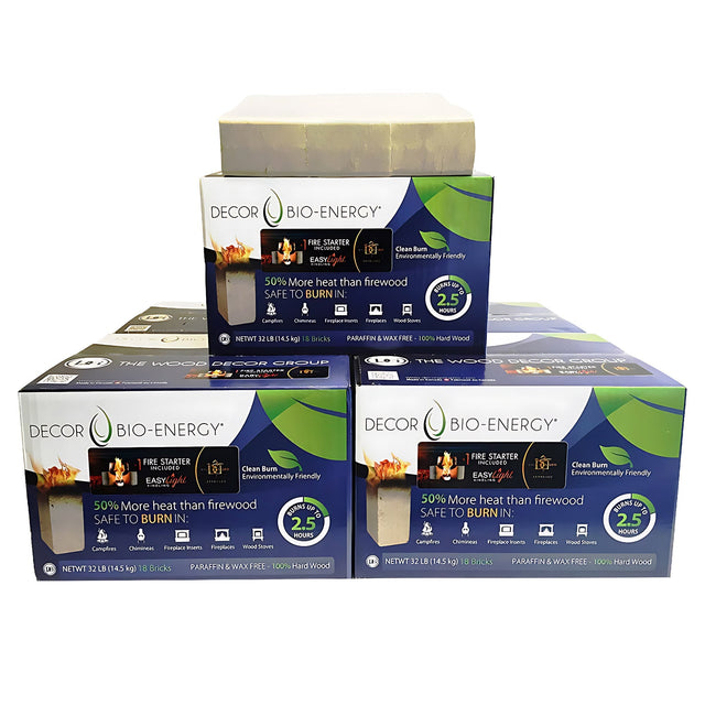 Décor Bio-Energy Firewood Bio Bricks 90-count T1