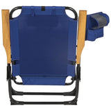 NHL 4-Position Folding Chair With Wood Arms