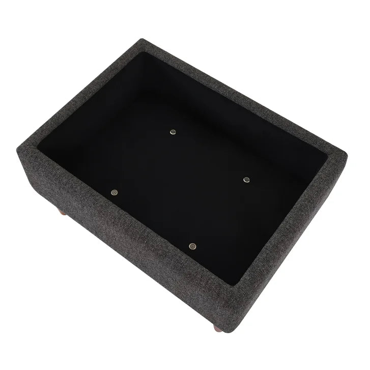 King Fabric Upholstered Storage Ottoman