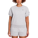 Champion Women's Short Sleeve Logo Fleece Sweater