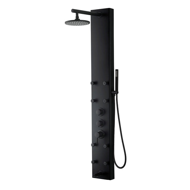 Akuaplus Amelia Pressure Balance Shower Panel with 8 Body Jets I8