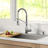 KRAUS Bolden 18-in Pull-down Faucet with Soap Dispenser