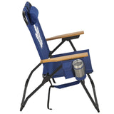 NHL 4-Position Folding Chair With Wood Arms