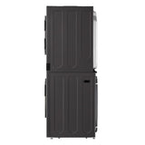 LG Black Steel Single Unit Front Load WashTower with Centre Control 5.2 cu. ft. Steam Washer and 7.4 cu. ft. Steam Gas Dryer