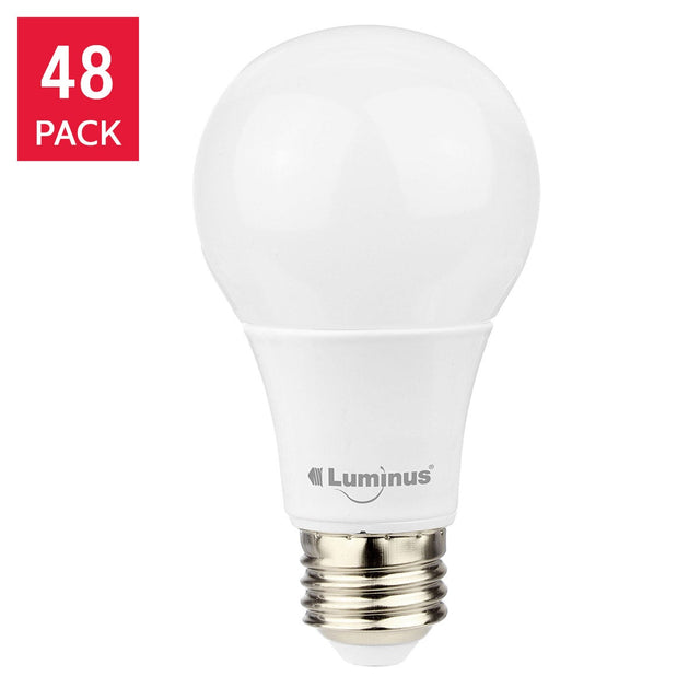 Luminus Basix A19 9 W 750 Lumens LED Light Bulb, Pack of 48 T4