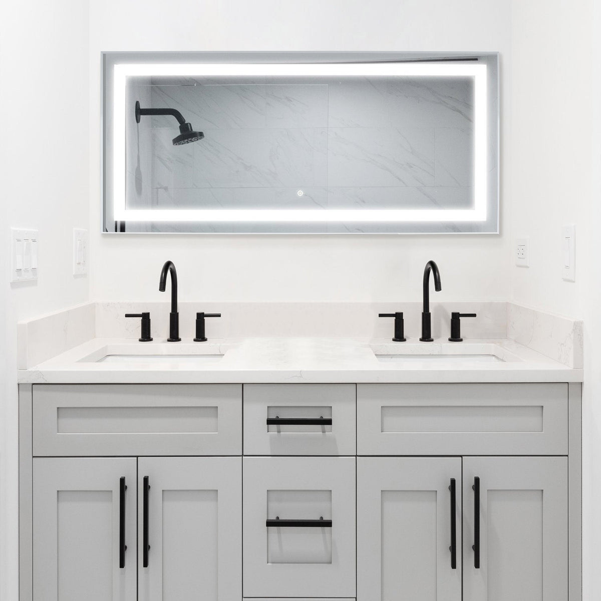 WarmlyYours Audrey Rectangular LED Mirror