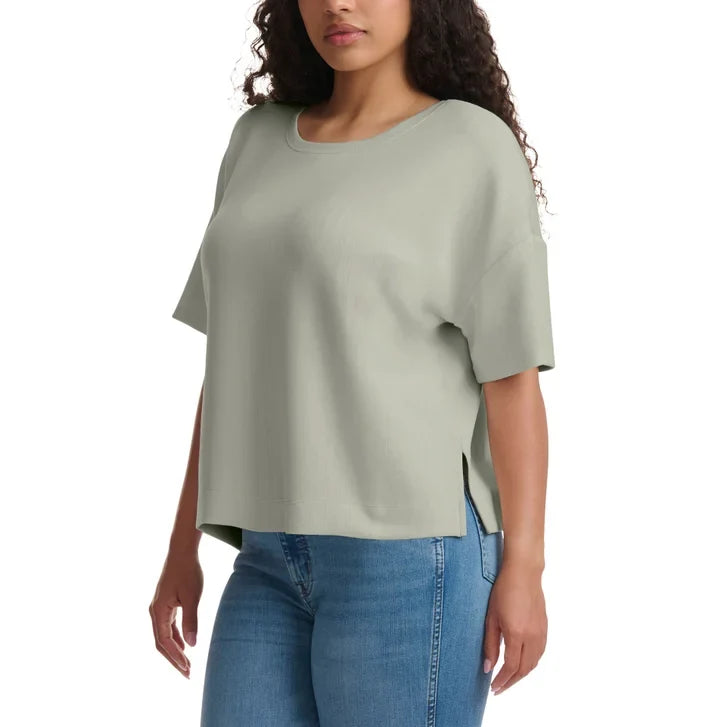 Splendid Women's Ribbed Short Sleeve Top