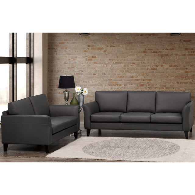 Sublime Top-grain Leather Sofa and Loveseat A6
