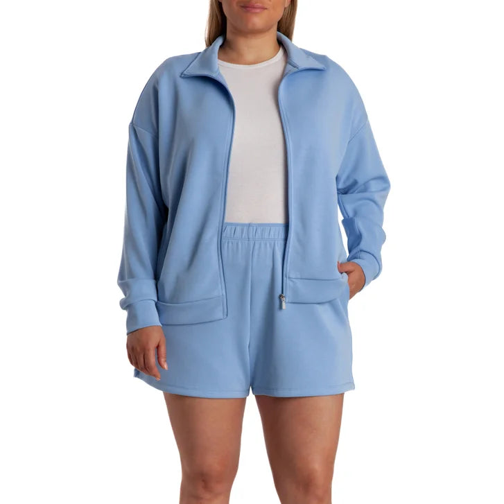 Lazypants Women's Full Zip Mock Neck Sweatshirt