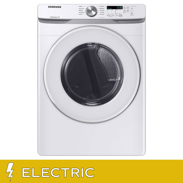 Samsung 7.5 cu ft. White Electric Dryer with SmartCare V5